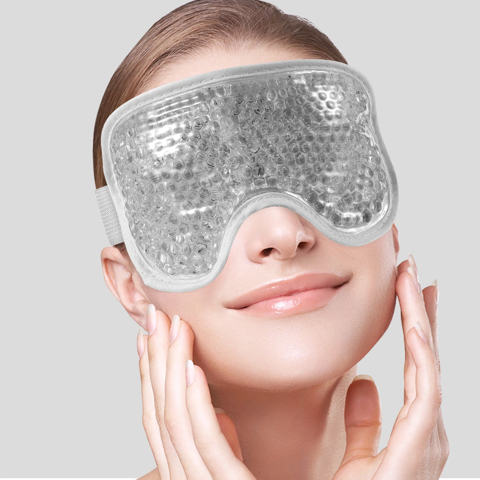 

2 Pcs Patches Eye Mask Ice Bag Kids Cooling Eyes Reusable Grey to Relieve Fatigue Child