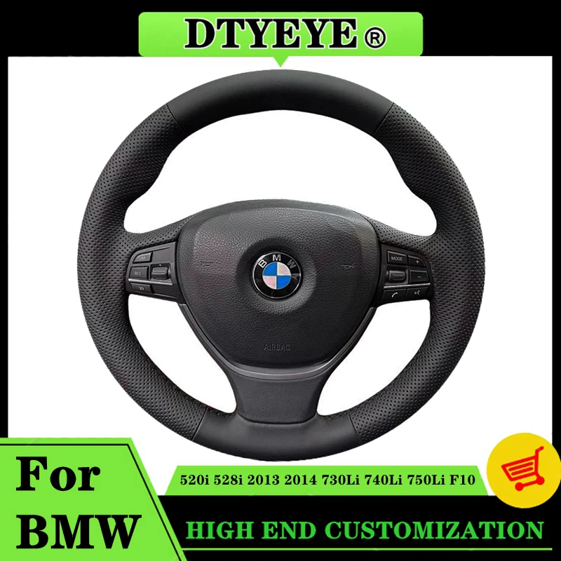 Car Steering Wheel Cover For BMW 520i 528i 2013 2014 730Li 740Li 750Li F10 Customized Car Interior Original Steering Wheel Braid