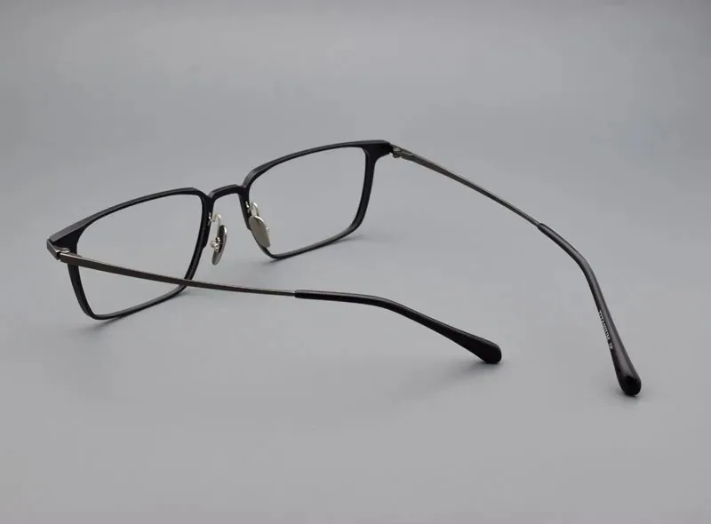 Ultraleichte Vollformat-Brille aus reinem Titan, Aluminium, Myopie für Männer, optische Brillen mit Sehstärke, hochwertig, 53 18 – Detail 8