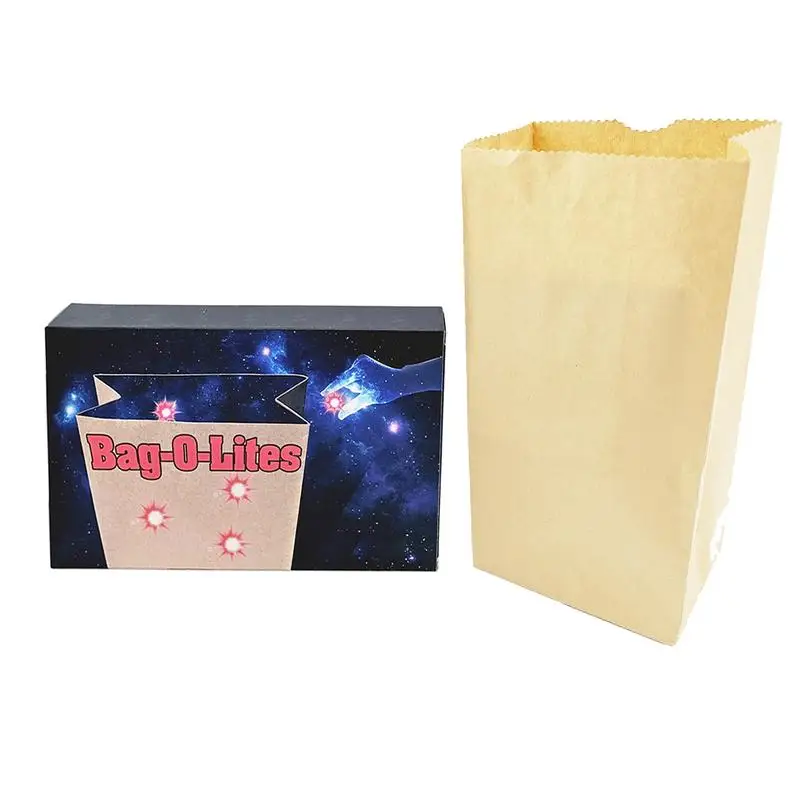 Paper Bag With Finger Light Magic Tricks Cool Close Up Magic Produce Bag Unique Appear Light Magic Classic Toys For Family