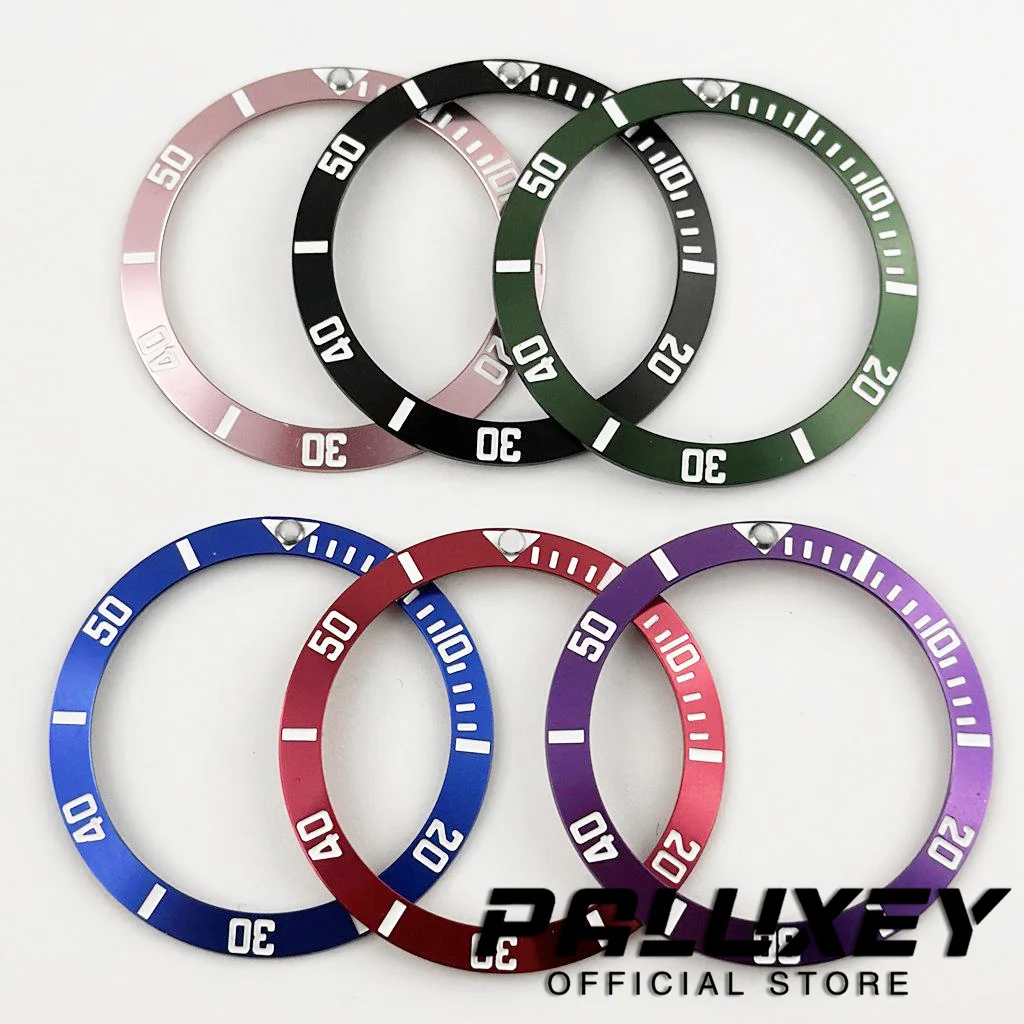 المنحدر 38 مللي متر * 30.6 مللي متر جودة عالية الغوص السيراميك/الألومنيوم 1 قطعة الحافة إدراج ل NH35 NH34 NH36 GMT ساعة يد تعمل بالحركة الأوتوماتيكية الحافة