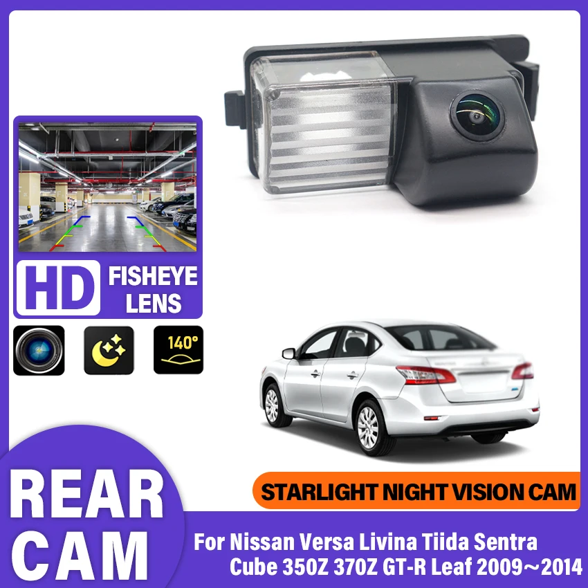 For Nissan Versa Livina Tiida Sentra Cube 350Z 370Z GT-R Leaf 2009~2014 HD CCD Car Rear View Reverse Monitor Camera Waterproof