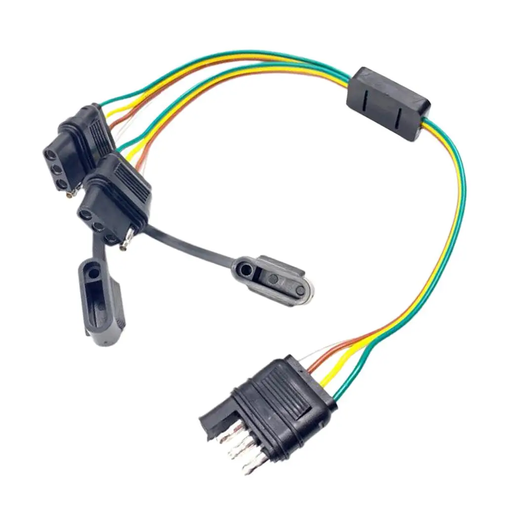 four pin -Splitter Plug with Trailer Extension Harness 21 Inch ()