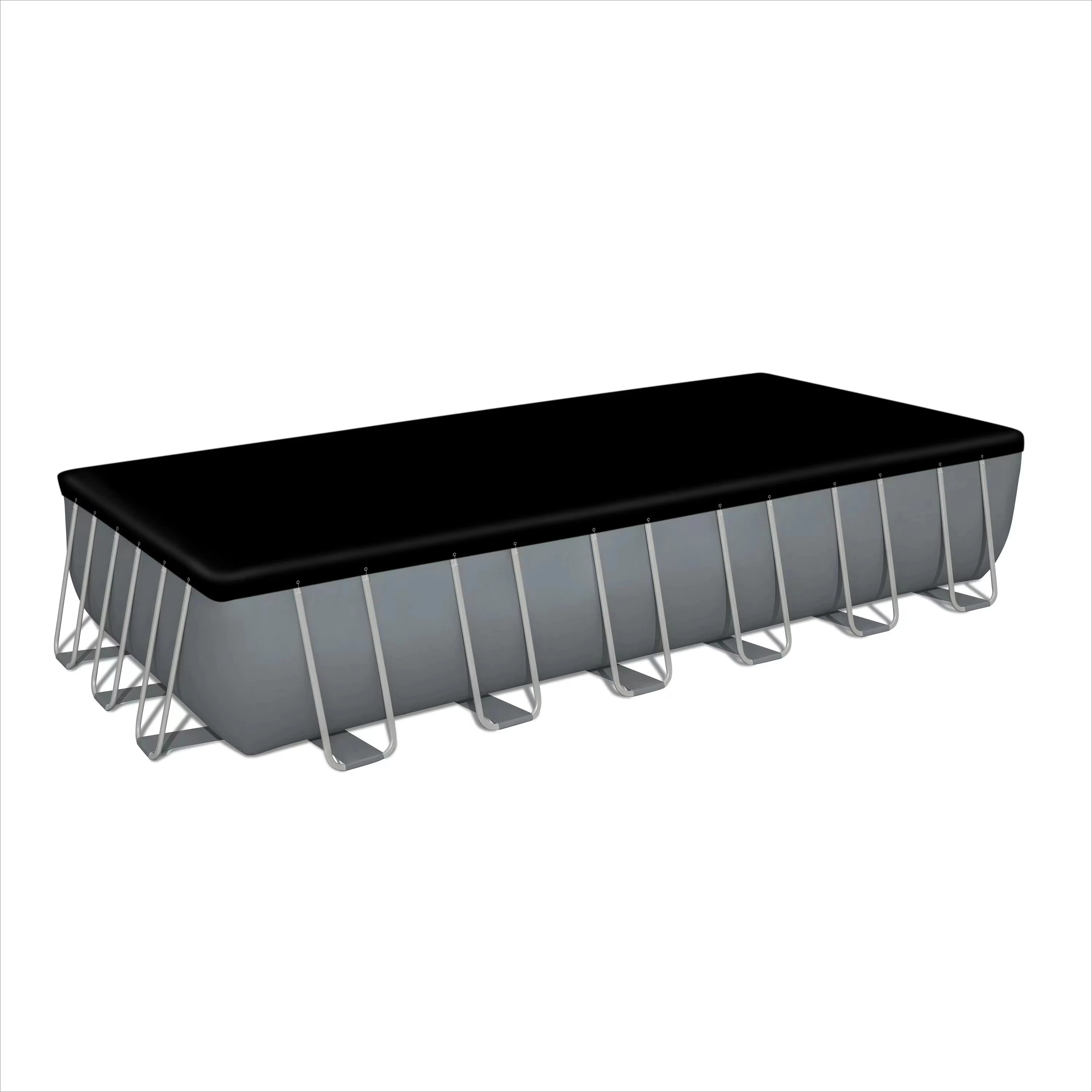 56475 Power Steel 7.32 m X 3.66 m X 1.32 m High Quality Family Outdoor Rectangle Steel Frame Above Ground Swimming Pool