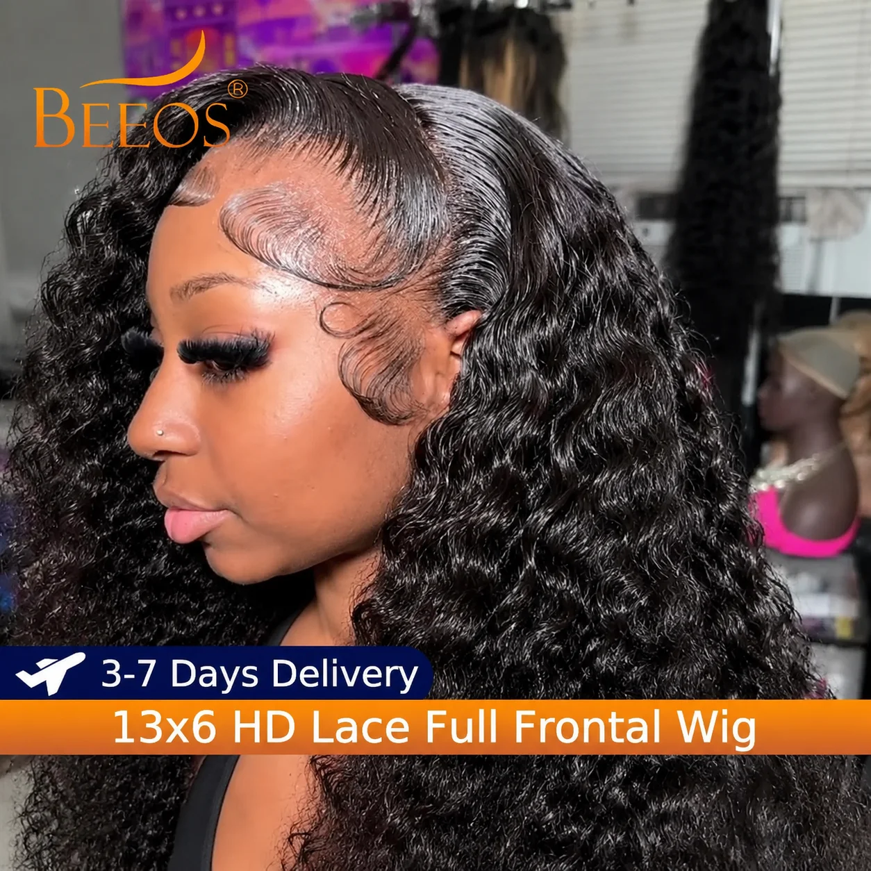

250% Water Wave Wigs 13x6 Real HD Lace Full Frontal Wigs Pre Plucked Curly Wigs HD Lace Wigs 100% Human Hair Deep Part For Women