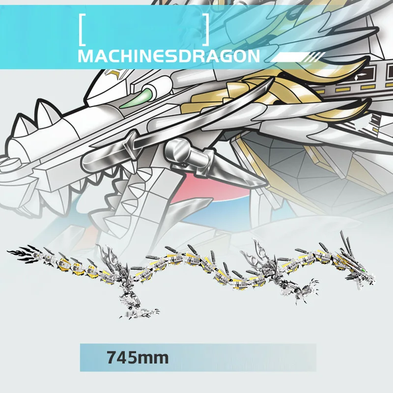 Tier Mecha Ninja Baustein Weiß Hurricane Drache Roboter Mech Modell Dampf Bau Ziegel Spielzeug Sammlung Mit Licht