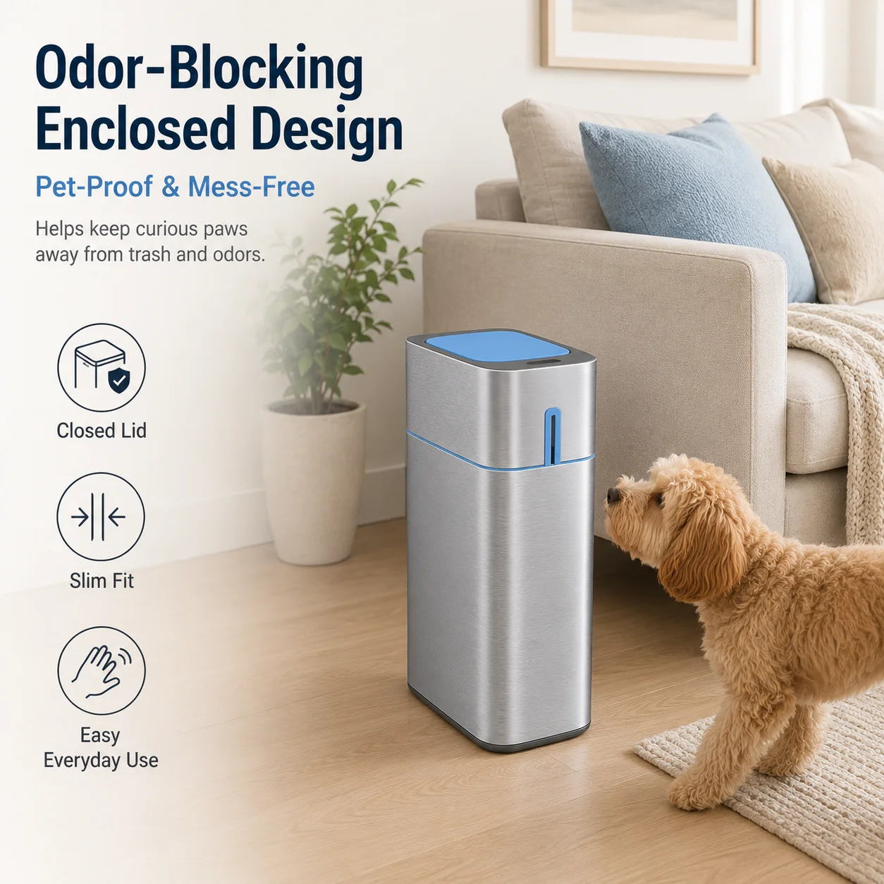 Joybos Premium Stainless Steel - Commercial Kitchen Trash Can ulasan dan harga