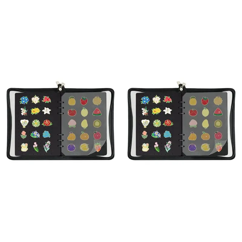 

【FITTING】2X булавка для демонстрации книг, эмалированный держатель для коллекции булавок, торговая книга, брошь, органайзер для хранения булавок, альбом-переплет для коллекционеров