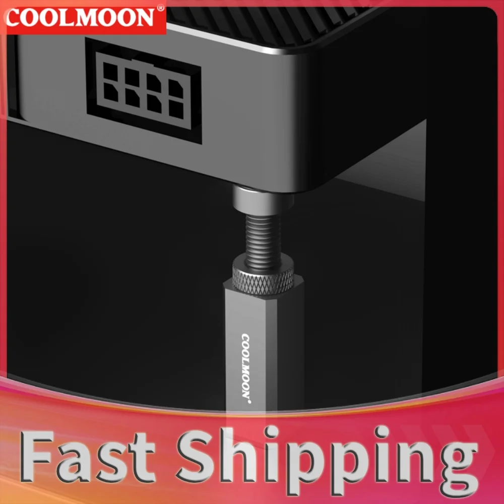 COOLMOON Graphics Card Bracket Telescopic Spiral Video Card Holder Stand Magnetic Base Aluminum Alloy for ATX/M-ATX/ITX Chassis