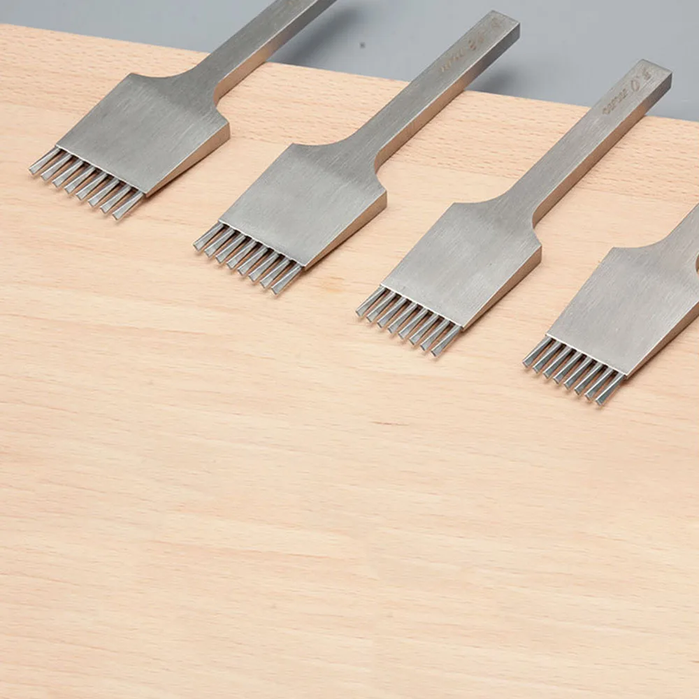 

2Pcs DIY Leather Punching Tools Stainless Steel Molds Hexagonal Diamond Choppers Watch Straps Punching Leather Choppers