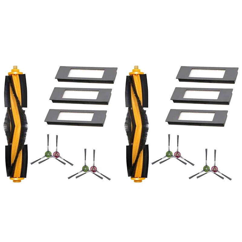 2X piezas de repuesto para Ecovacs Deebot OZMO 920/950/T5/T8/T8 AIVI/ N8 Pro + Aspiradora Robótica cepillos de filtro Hepa