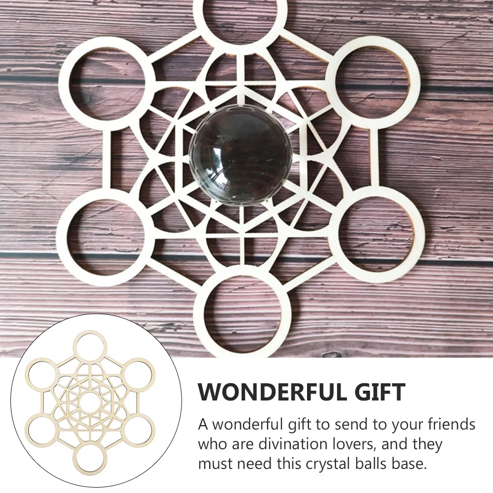 

1pc Wooden Gridding Base Crystal Balls Display Holder For Divination Meditation Decoration Storage Pedestal Decorative