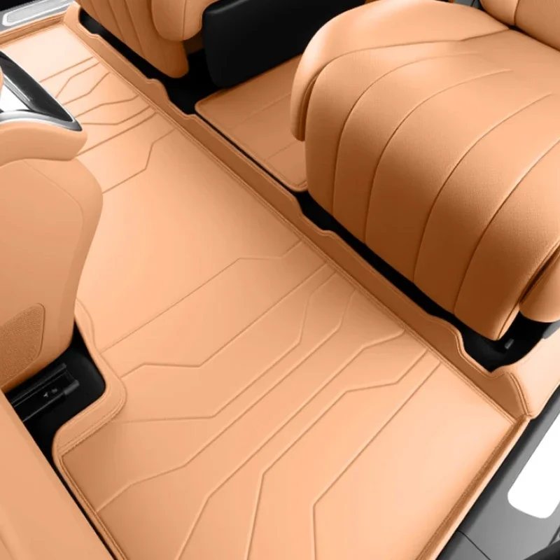 Custom Nappa Leather Anti-Slip Car Foot Protect Mat Auto Luxury Waterproof Floor Pad Accessory For LYNK&CO 09 2023-Present
