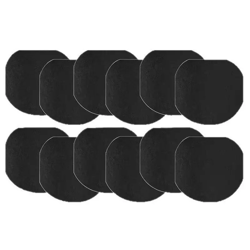 A07T-12Pcs Adhesive Horseshoe Felt Pads - For Hoof Care, Shock Absorption, Anti-Slip Traction, And Cushioning Protection.