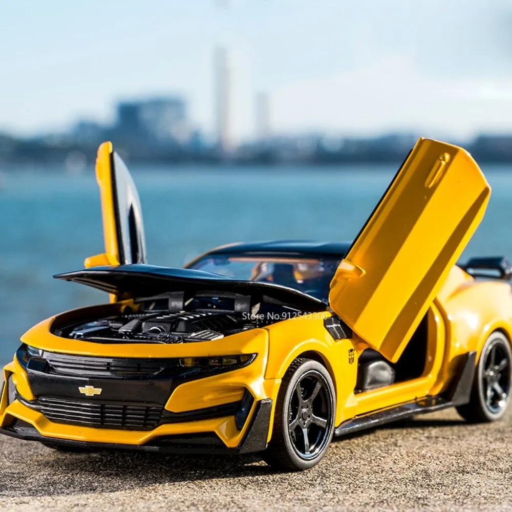 1/32 Chevrolet Camaro Car Model toy Alloy Diecast Pull Back with Sound Light Kids model Toy Car Collection For Children\'s Gifts