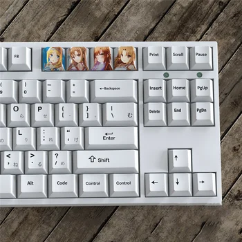 4ks anime klávesy na zakázku, personalizované klávesy s třešňovým profilem a výškou R4 pro mechanickou klávesnici, sublimační PBT klávesy 8 nejlepší prodej vlastní tisk kláves - №5