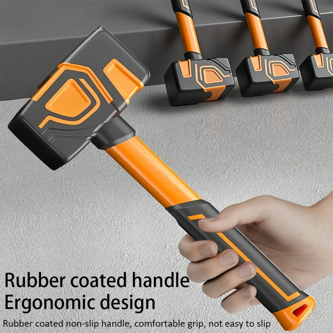 

Multifunctional rubber hammer tile soft rubber percussion hammer square hammer construction worker professional hand tool
