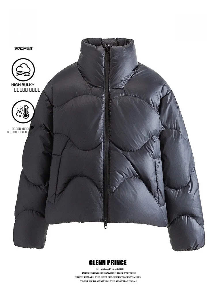 

GPstudio Модный бренд: Новая зимняя мужская утепленная куртка-пуховик с воротником-стойкой, 90% белый пух, стеганая, модная верхняя одежда