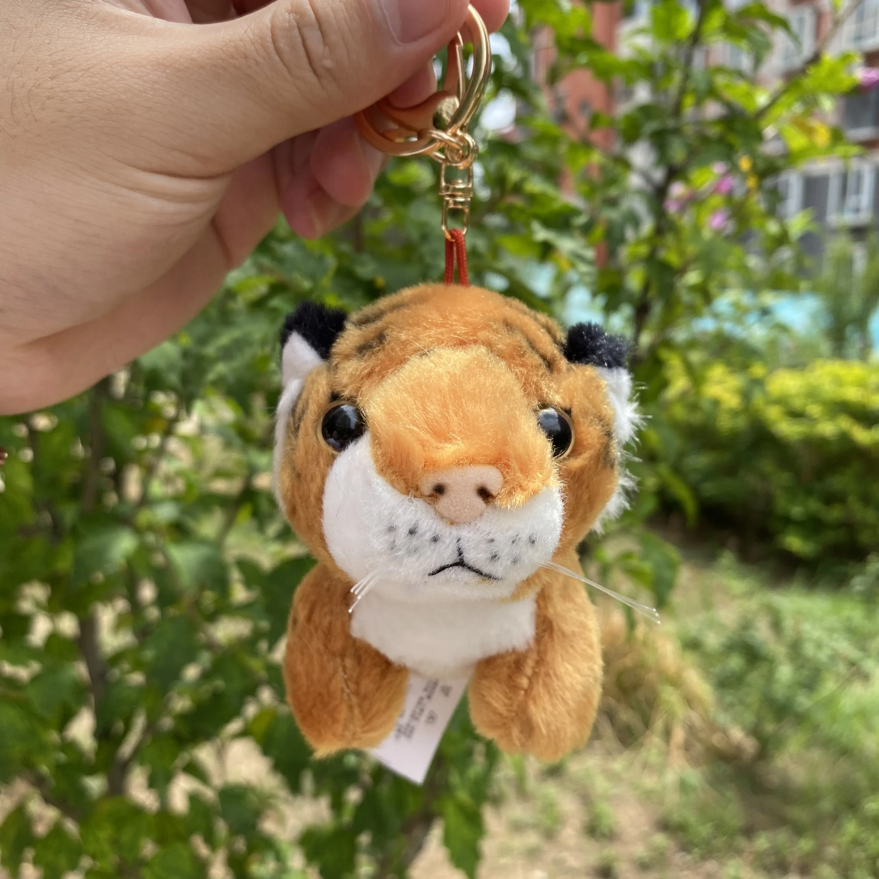 10cm beastmaster portachiavi tigre siberiana ciondolo in peluche portachiavi carino per portafoglio Zero borsa per bambole bianca portachiavi con decorazione appesa