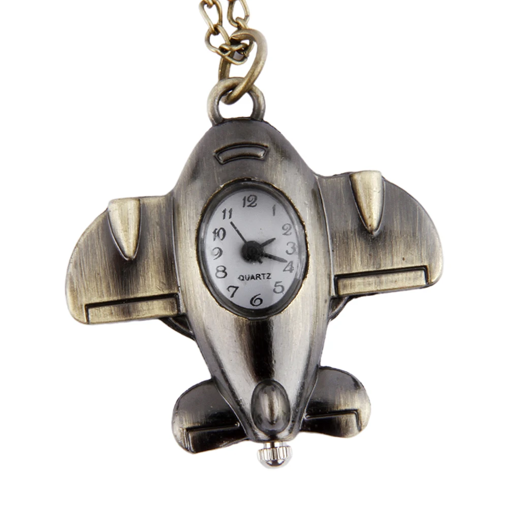 

Retro Aircraft Keychain Creative Pocket Watch Airplane Shape Decorative Sweater Chain DIY Gifts Christmas Birthday