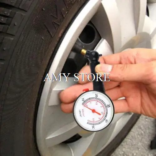 Auto Motor Car Truck Bike Tyre Tire Air Pressure Gauge Dial Meter Vehicle Tester