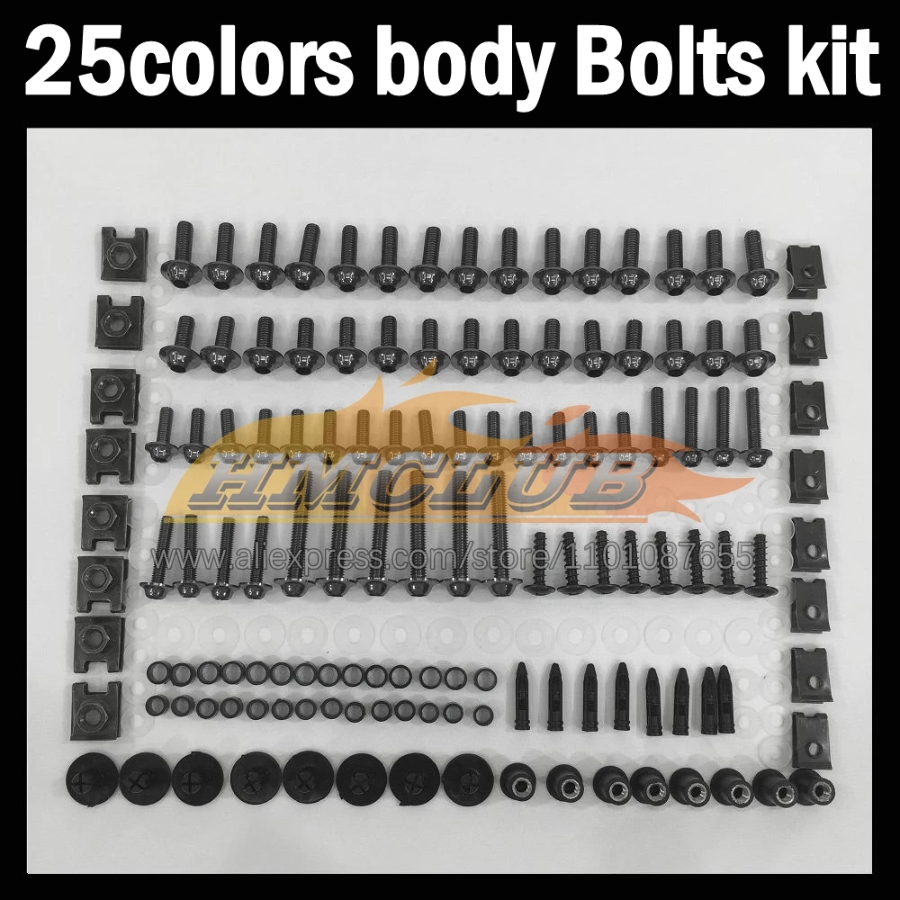 268ps Full Screws Kit Body bolt For Aprilia RSV1000R RSV1000 RSV 1000 R 99 00 01 02 1999 2000 2001 2002 Fairing bolts screw NutS