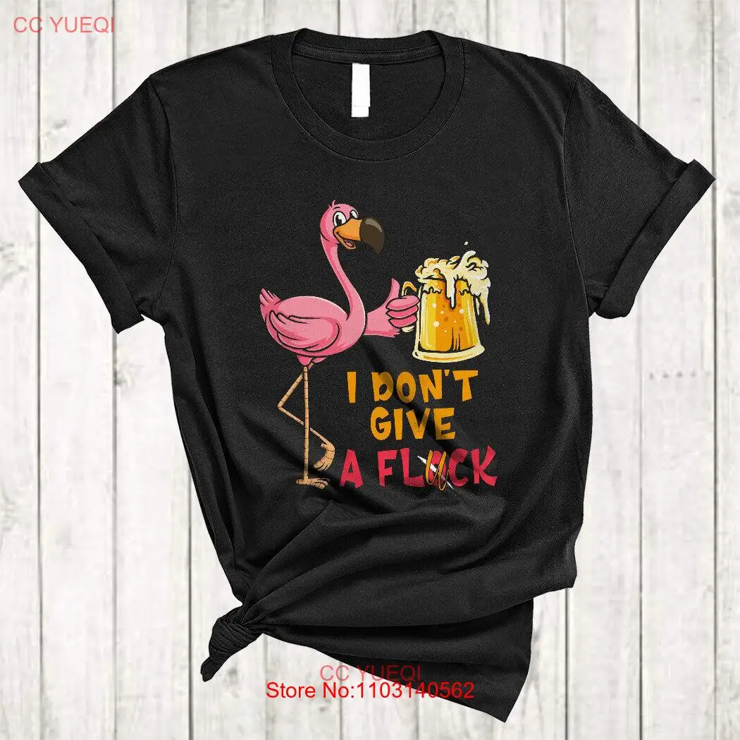 I Don't Give A Flock Fluck Funny Cool Flamingo Drinking Beer Flocking Shirt, Mug