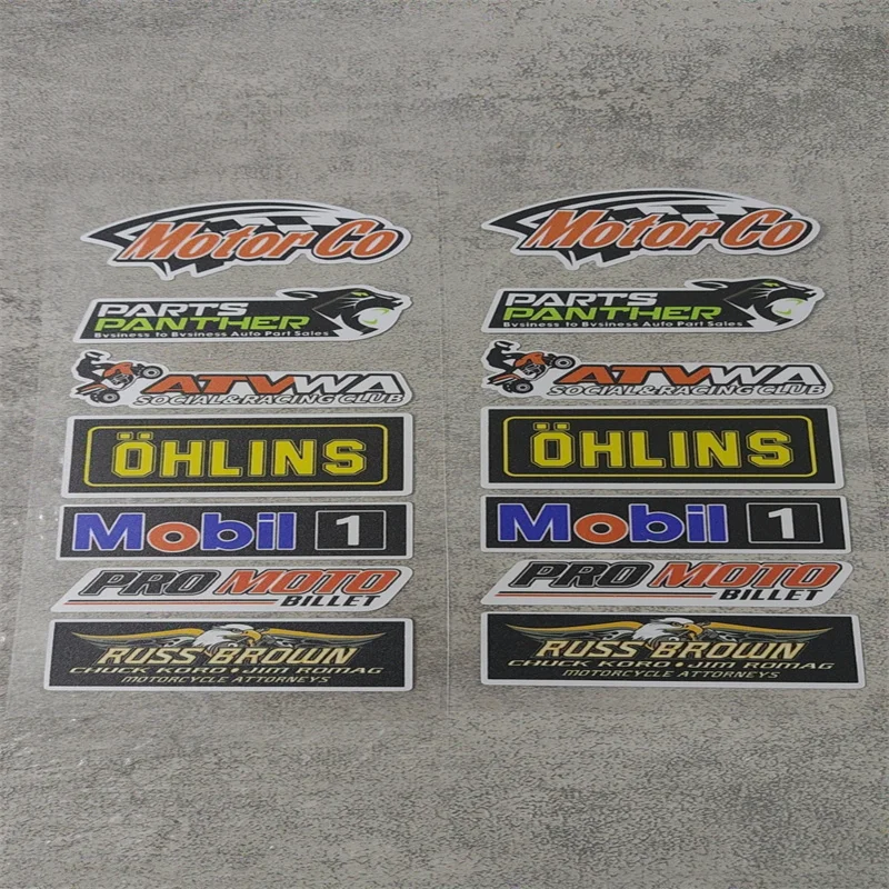 Motorcycle sticker modified waterproof sunscreen reflective car sticker Sponsor sticker Helmet decal Electric scooter modified d