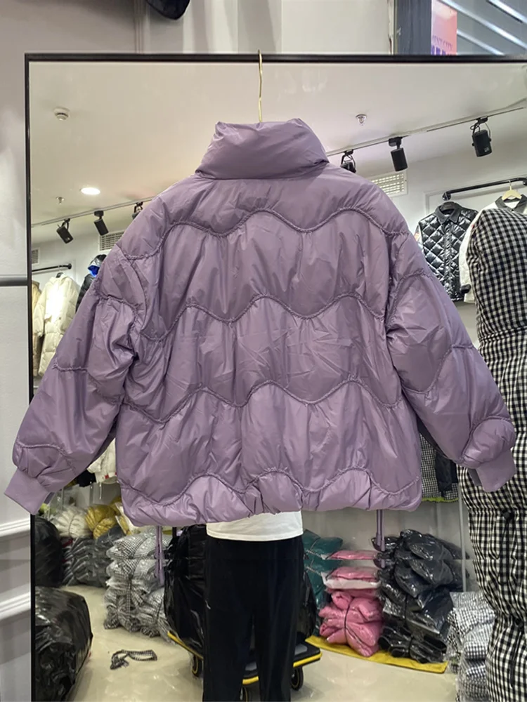 

White 2023 New Short Winter Women 90% Duck Down Coat Female Thick Warm Outwear Casual Zipper Puffer Jacket Snow Parka