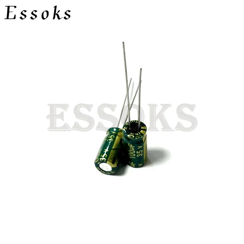 20pcs Electrolytic Capacitor 35V100UF 35V 100UF 6X7 6X12 mm High Frequency Low ESR Aluminum Capacitors