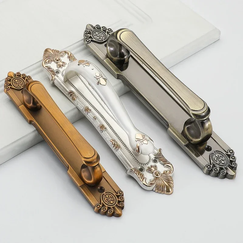 Door handle zinc alloy European retro wardrobe handle Chinese door sliding door wooden handle