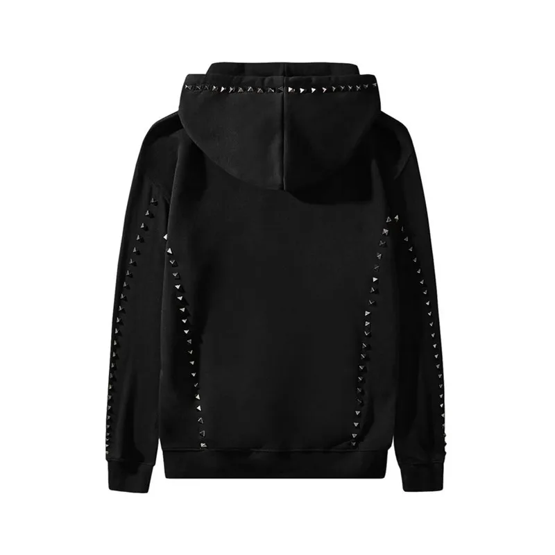 Autumn Winter Cotton Pullover Long-sleeved Hooded Sweater 2025 New Handsome Men's Loose Casual Round Neck Heavy Industry Jacket