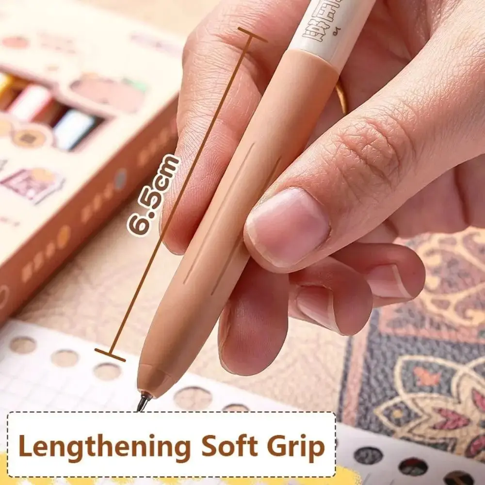 4PCS Kawaii Capybara Gel Pen Lucky Blessings Cute Writing Signature Pen Soft Grip Cartoon Press Changing Pen Students