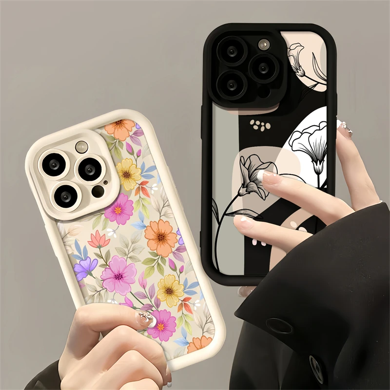 Flower Soft Case For OPPO Realme C55 C11 C20 C53 C35 C33 C31 C30 C21Y C15 C12 C25 8i 7i 5 11 GT Master Nazro50 5G Silicone Cover