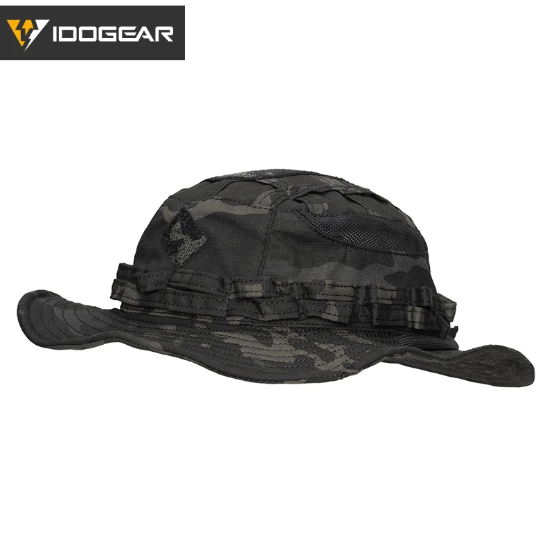 IDOGEAR التكتيكية Boonie قبعة الغابة قبعات للحماية من الشمس قابل للتعديل تنفس واسعة حافة قبعة لصيد الأسماك 3623