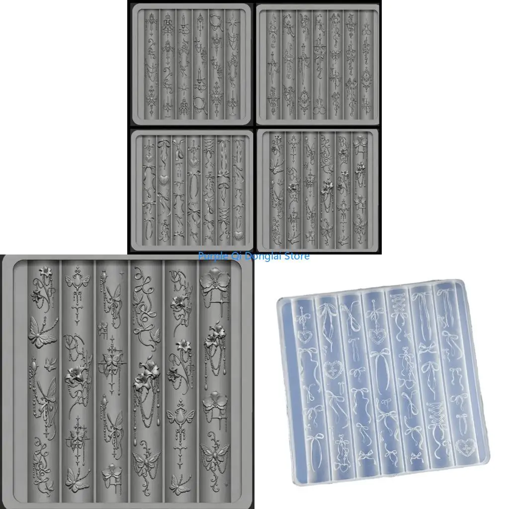 L21E Practical Art Moulds Retro Theme Art Template Moulds Silicone Texture