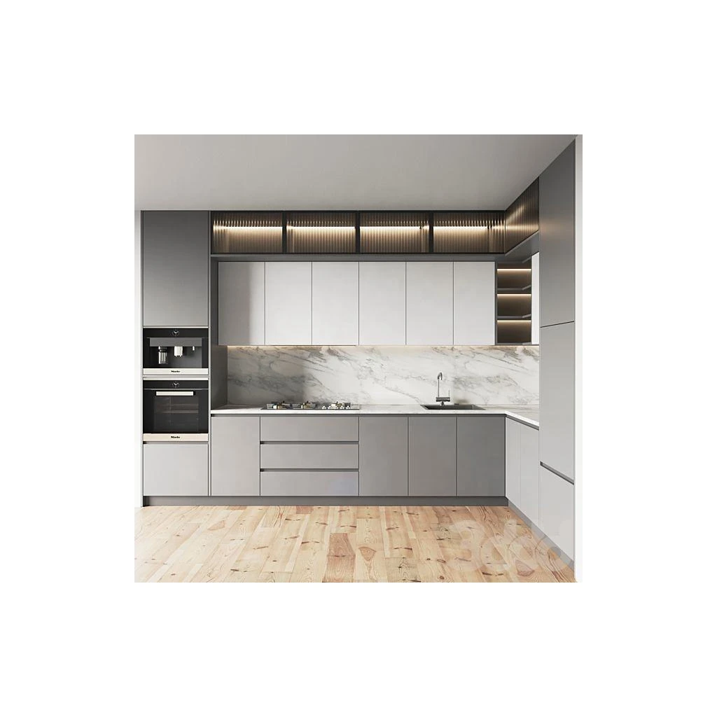 Factory Hot Sales Kitchen Cabinets Solid Wood Luxury Kitchen Cabinet Pantry Organization  Storage Kitchen Cabinets Accessories