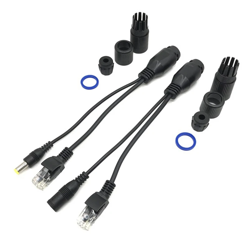 POE Cable Passive Power Over Ethernet Adapter Cable POE Waterproof Splitter Injector Power Supply Module 12-24v for IP Camera