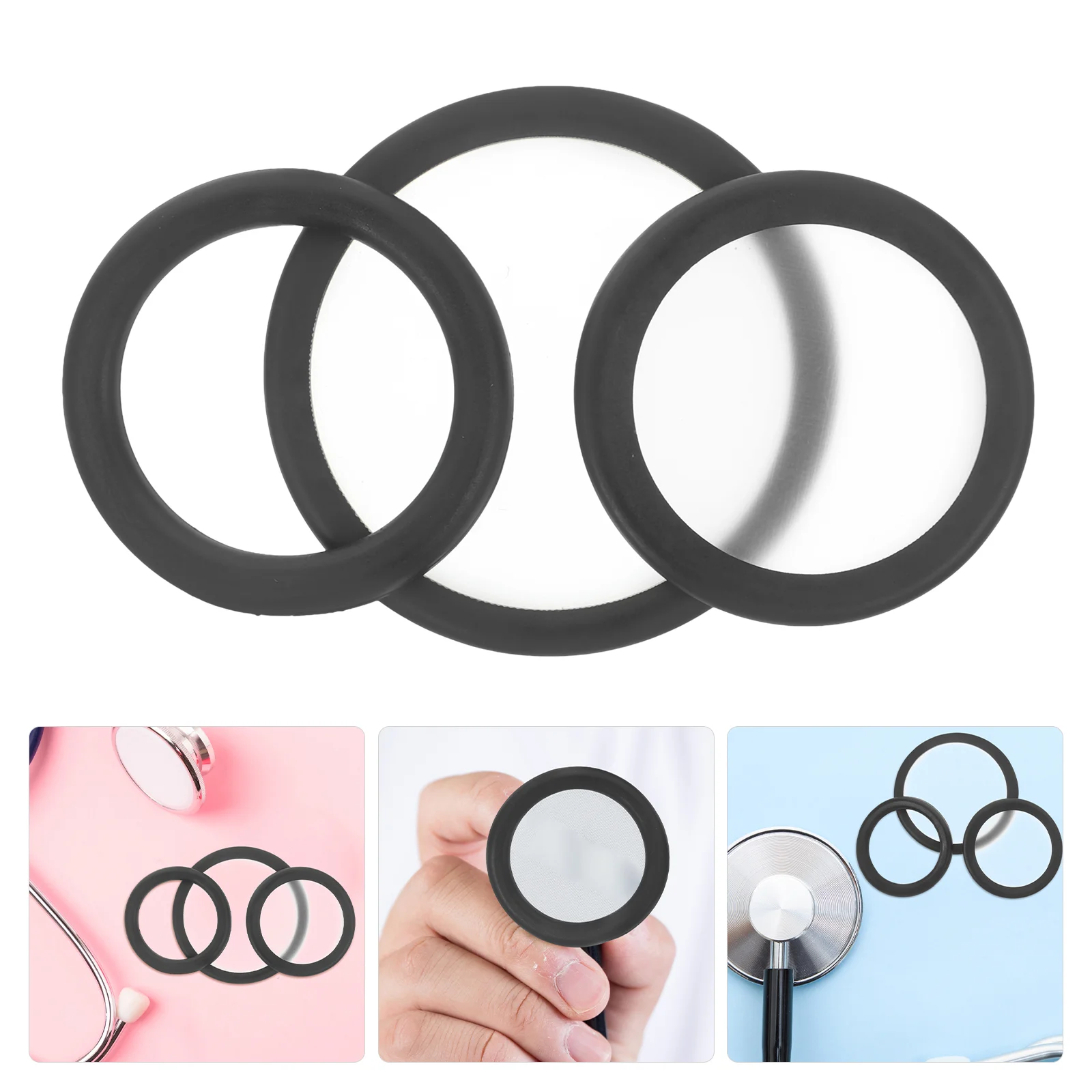 3 Pcs Small Stethoscope Accessories Child Large Integrated Frequency Conversion Diaphragm