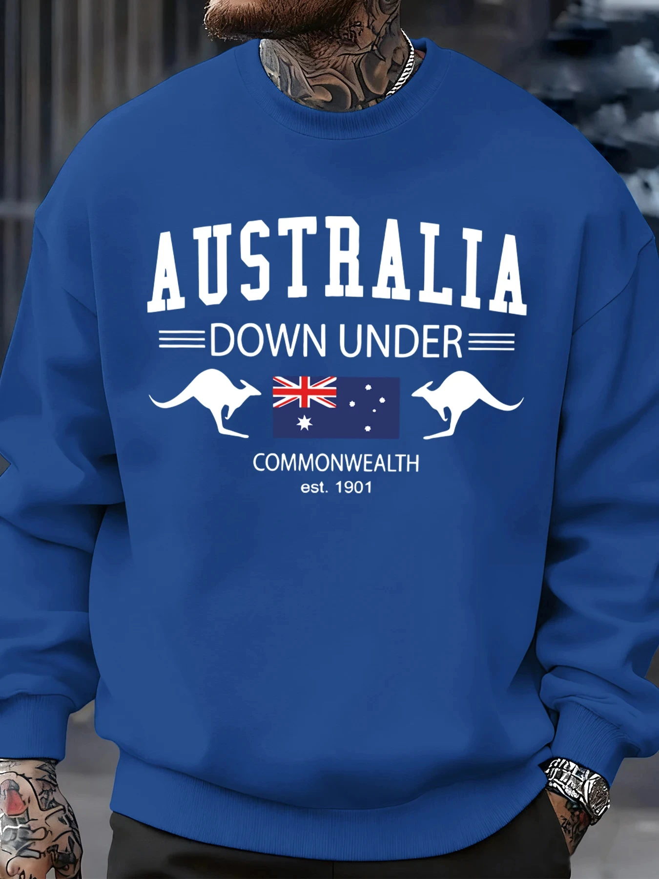 

Австралийские пуловеры с принтами, мужские осенние толстовки, модная повседневная уличная одежда, флисовая одежда в стиле хип-хоп, свободные винтажные топы