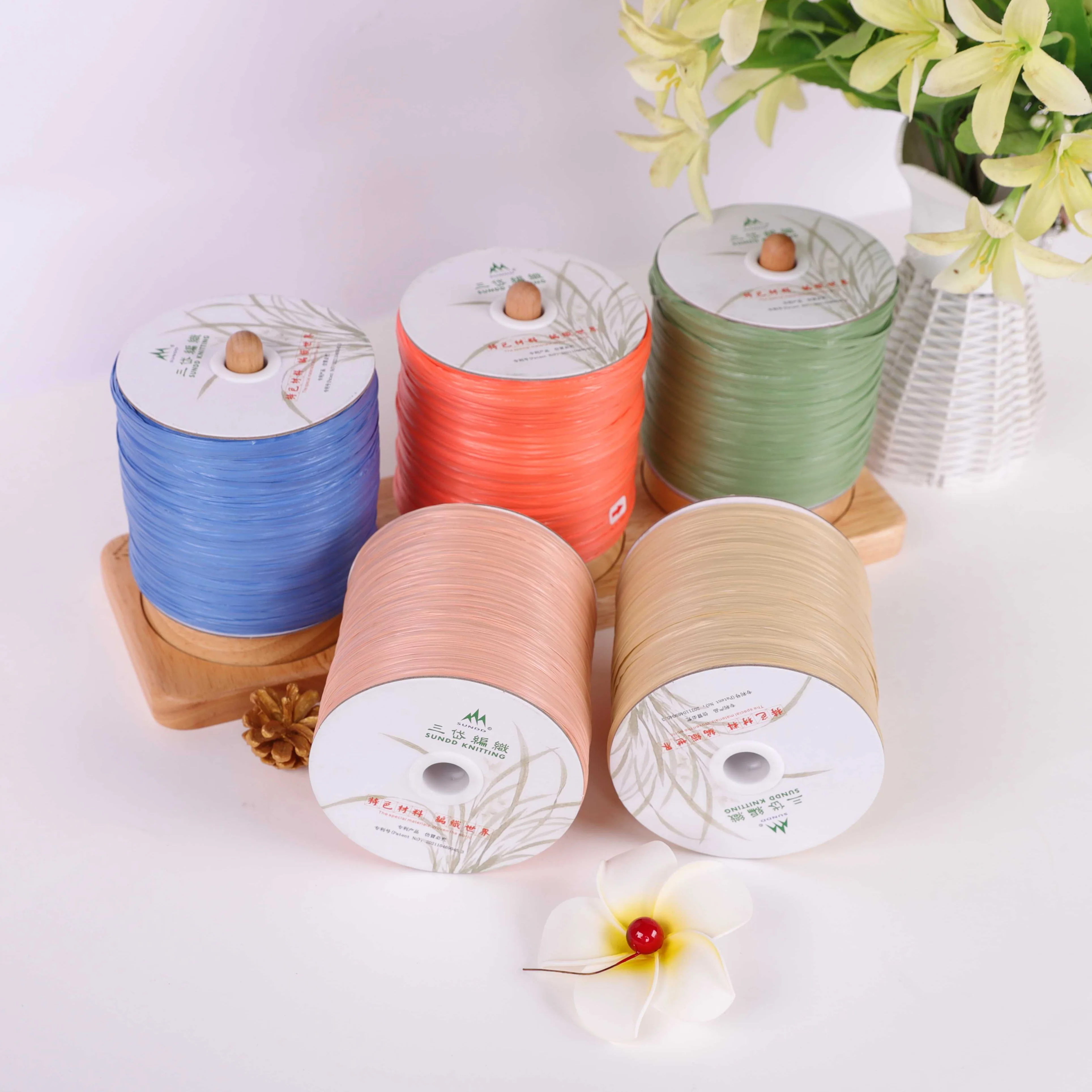 MT101-MT160 330g Matte Raffia Yarn Thread Artificial Plant Fiber Crochet Yarn for Crafts Summer Straw HatBags Hand Woven 600M