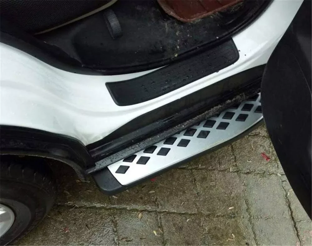 

For Honda CRV CR-V 2012-2016 Silver Anti-Slip Running Boards Side Steps Fixed 2Pcs Complete Kit Car Accessories