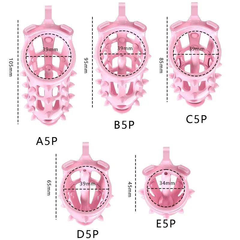 قفص العفة للذكور جهاز العفة الكبير مع 5 أحجام خواتم ومسامير أظافر من السيليكون للرجل مثلي الجنس القضيب ممارسة عبودية الجنس لعب