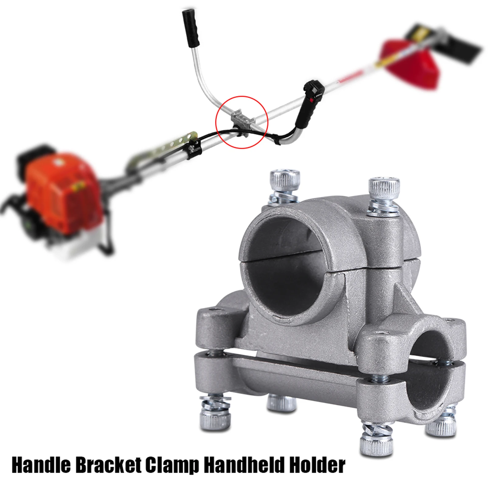 

Brushcutter handle bracket clamp 26/28mm Handle Bracket Clamp Handheld Holder for Strimmer Trimmer Brushcutter Tube