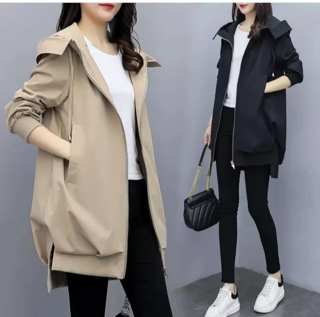 سترة واقية غير رسمية مريحة جديدة لخريف وشتاء 2025 معطف طويل للسيدات