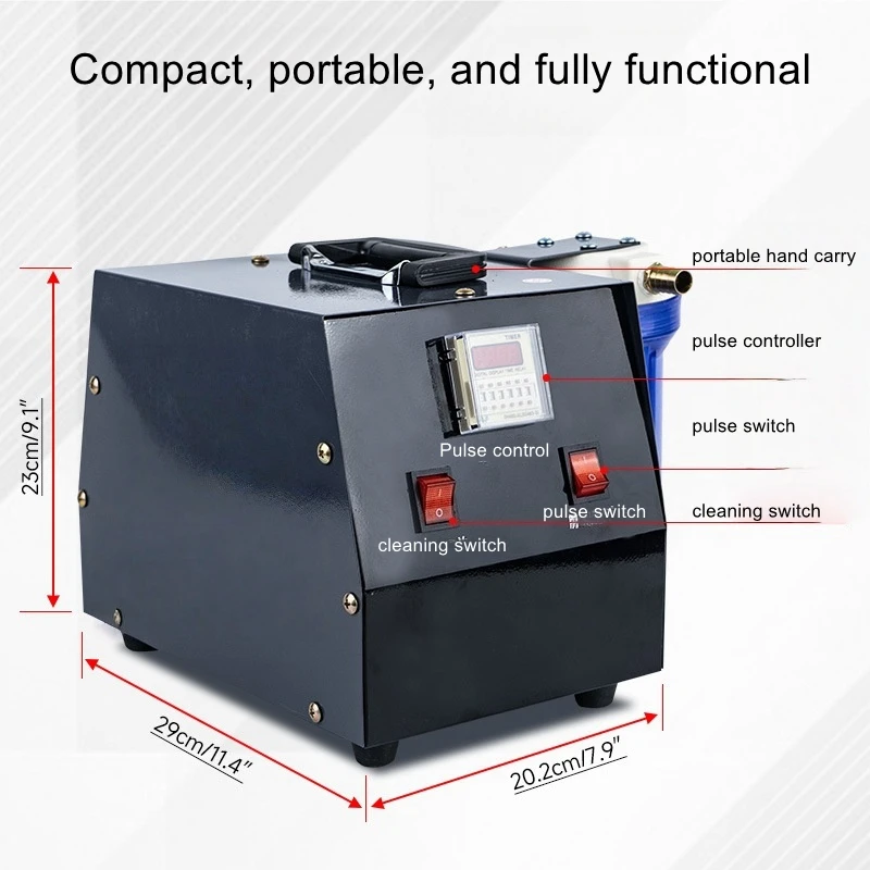 Car warm air small water tank cleaning machine pulse filter for truck engine internal and external rust removal and descaling