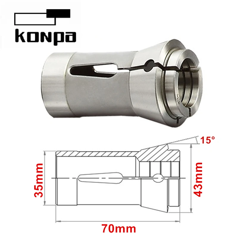 162E Lathe Forward Push Out Spring Collet Chuck E162 F35 DIN6343 76-67 Dead Length Clamping Collets Round Square Hexagon Hole