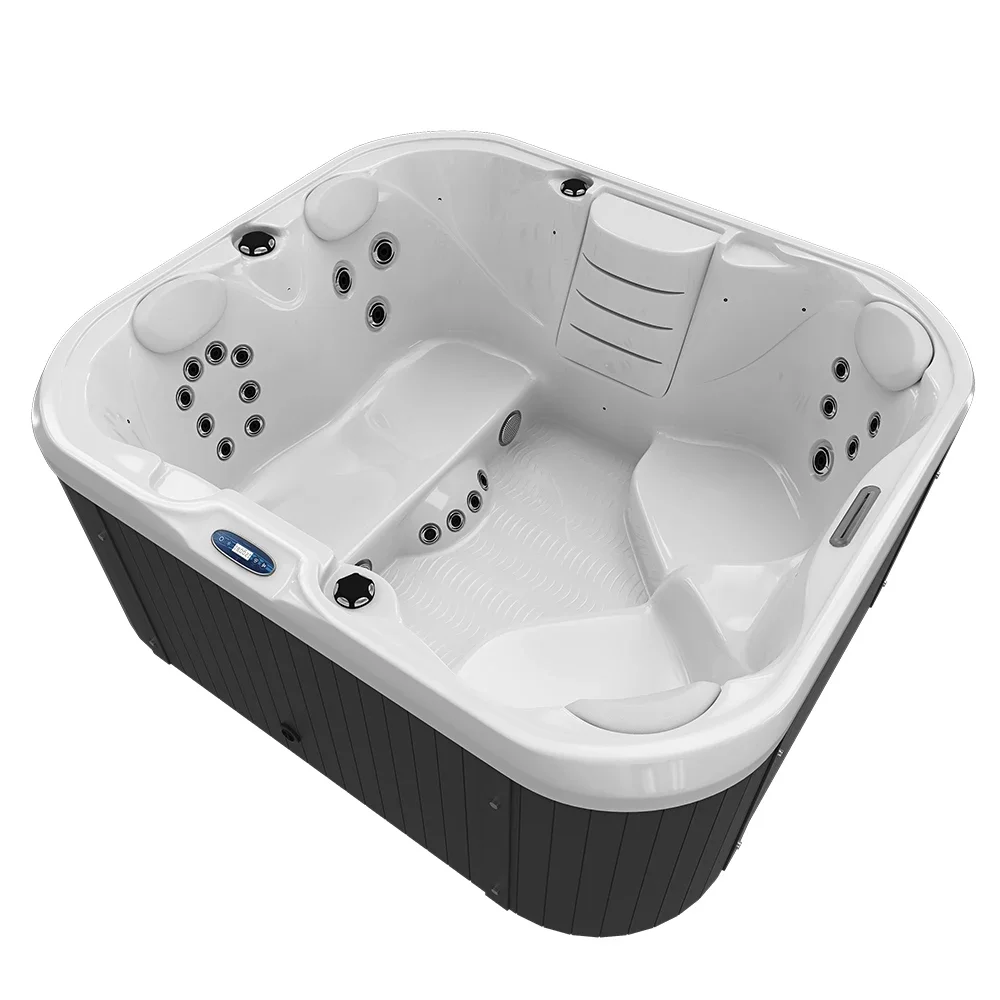 Bañera Acrílica Funcional para Exteriores, Bañera Independiente, Jacuzzi Clásico de Tamaño Pequeño