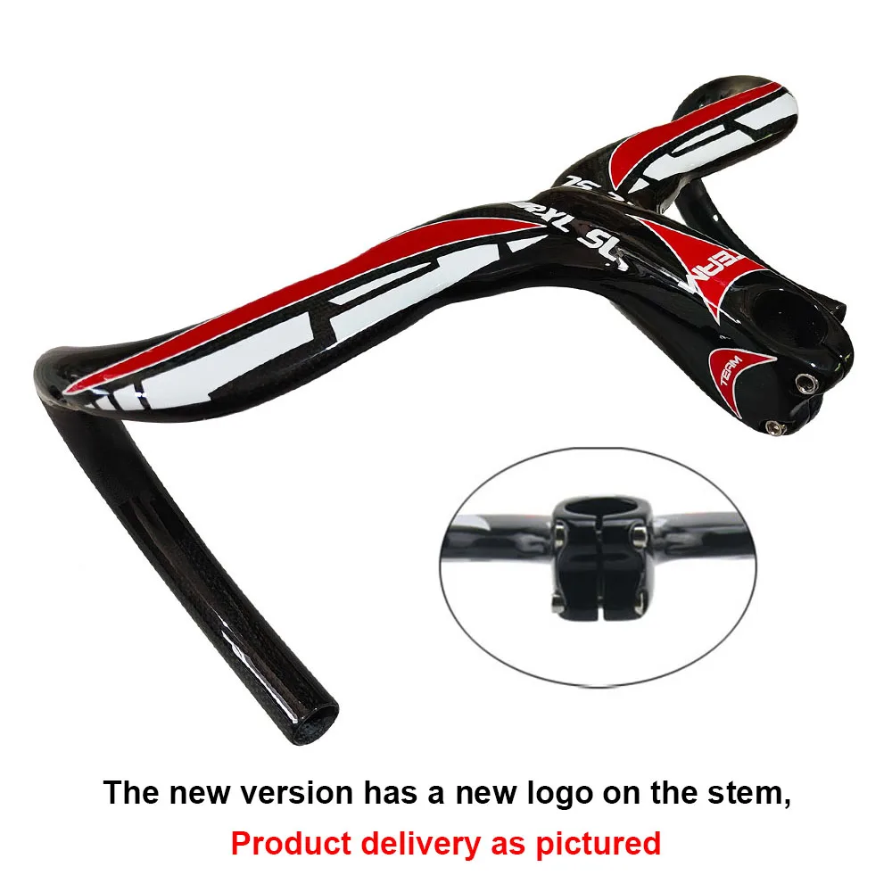 RXL SL 28.6mm Road Bike Carbon Handlebar 400/420/440mm Integrated Wtih Stem Handlebar For Bicycle 3K Glossy Drop Handle Bar