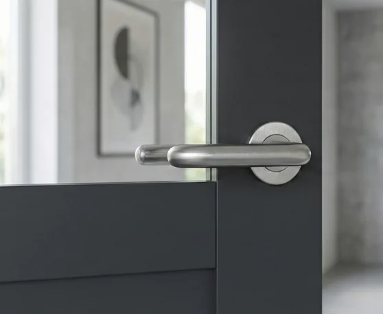 2PC 304 Stainless Steel Door Handles Anti-rust Fire Door Handle Split Wooden Door Knob For Modern Bedroom Bathroom Home Hardware